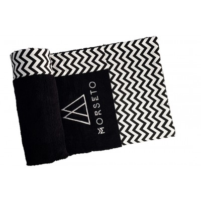 Πετσέτα Θαλάσσης MORSETO Luxury Black Geometric 145 x 80cm
